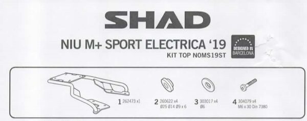 zestaw montażowy Shad NIU M+ Sport